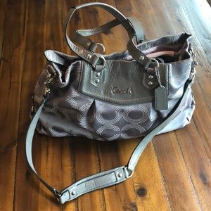 Silver Coach Large Hobo Bag